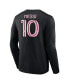 Men's Lionel Messi Inter Miami CF Authentic Stack Name Number Long Sleeve T-Shirt Черный, XL - фото #2