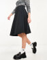 Фото #6 товара ASOS DESIGN knee length pleated midi skirt in black