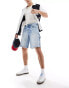 Фото #1 товара Sixth June worker denim shorts in light blue