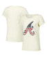 ფოტო #1 პროდუქტის Women's Cream Atlanta Braves Vintage-like T-Shirt