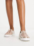 ASOS DESIGN Dreamy slip on trainers in rose gold sequin