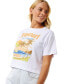 Juniors' High Tide Scenic Graphic Print Cotton T-Shirt Hawaii White, XS - фото #4