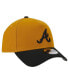 Фото #4 товара Men's Gold/Black Atlanta Braves Rustic A-Frame 9FORTY Adjustable Hat