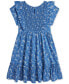 ფოტო #2 პროდუქტის Toddler & Little Girls Floral Smocked Cotton Jersey Dress