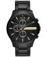 ფოტო #1 პროდუქტის Men's Chronograph Hampton Black Stainless Steel Bracelet Watch 46mm