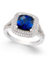 ფოტო #1 პროდუქტის Lab-Grown Sapphire (2-1/2 ct. t.w.) and White Sapphire (1/2 ct. t.w.) Ring in Sterling Silver