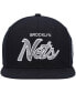 Men's Black Brooklyn Nets Hardwood Classics Script 2.0 Snapback Hat
