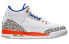 Фото #3 товара Jordan Air Jordan 3 Knicks 中帮 复古篮球鞋 GS 白蓝橙 / Кроссовки Jordan Air Jordan 398614-148