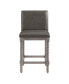 Фото #5 товара Abbott 26" Spindle Counter Stool with Frame and Faux Leather
