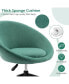 Adjustable Swivel Accent Chair Linen Office Chair Round Back