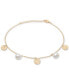 Фото #1 товара Браслет Macy's Freshwater Pearl & Disc in Gold-Plated Silver