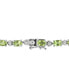 ფოტო #3 პროდუქტის Garnet (9-7/8 ct. t.w.) & Diamond Accent Link Bracelet in Sterling Silver (Also in Peridot)