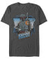 ფოტო #1 პროდუქტის Star Wars Men's Classic Boba Fett Empire Strikes Back Logo Short Sleeve T-Shirt