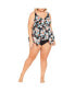 Фото #1 товара Plus Size Sharkbite Tankini Top