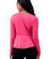 Petite Twist-Front Long-Sleeve Top, Created for Macy's