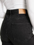 Weekday Rowe extra high waist straight jeans in black
