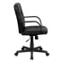Фото #1 товара Mid-Back Black Glove Vinyl Executive Swivel Chair With Arms