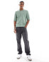 GANT button through textured cotton knit polo shirt in light green