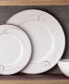 Platinum Wave Set of 4 Dinner Plates, Service For 4