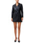 Фото #3 товара Women's Crolenda Faux-Leather Blazer Dress