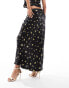 River Island ditsy floral maxi skirt co-ord in black