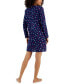 Фото #2 товара Women's Cotton Long-Sleeve Lace-Trim Sleepshirt, Created for Macy's