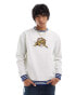 Santa Cruz tiger print contrast sweatshirt in grey marl