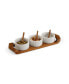 Chevron Condiment Tray with Bowls