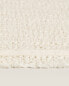Waffle-knit cotton bath mat