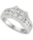 ფოტო #5 პროდუქტის Diamond Princess Quad Channel Bridal Set (2 ct. t.w.) in 14k White Gold