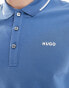 Фото #3 товара HUGO Red dinoso tipped polo shirt in blue