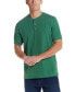 ფოტო #1 პროდუქტის Men's Short Sleeve Melange Henley T-shirt