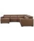 Фото #10 товара Nevio 124" 5-Pc. Leather Sectional with 1 Power Recliner, Headrests and Chaise, Created For Macy's