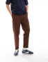 ASOS DESIGN smart tapered trousers in brown