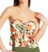 Фото #1 товара Vince Camuto 300277 Seychelles Floral Tie Front Babydoll Tankini Bone Size MD