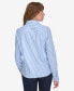 ფოტო #2 პროდუქტის Women's Cotton Striped Embellished Long-Sleeve Shirt