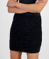 Women's Studded Ruched Mini Skirt, Created for Macy's