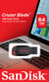 Фото #4 товара USB Flash диск Sandisk Cruzer Blade - 64 ГБ - USB Тип-A - 2.0 - Без крышки - 2,5 г - Черный - Красный