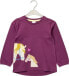 Фото #1 товара Langarmshirt mit Pferde-Motiv, lila, Gr. 104, 1 St