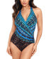 Фото #1 товара Women's Untamed Wrapsody Tummy-Control One-Piece Swimsuit