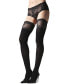 Фото #1 товара Women's Feathers Lace Top Opaque Thigh Highs
