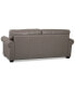 Фото #39 товара Orid 77" Full Roll Arm Leather Sleeper, Created for Macy's