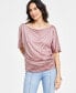 Фото #1 товара Women's Draped Off-The-Shoulder Top, Created for Macy's