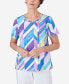 ფოტო #1 პროდუქტის Women's Double Strap Broken Chevron Tee