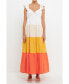 Women's Sunset Colorblock Maxi Dress