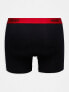 Фото #3 товара Hugo Bodywear 3 pack boxer briefs in black with logo waistband