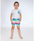 ფოტო #2 პროდუქტის Girl French Terry Short Printed Tie Dye Waves - Toddler|Child