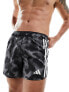 adidas Running Own The Run shorts in black print