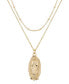 Фото #3 товара 14K Gold Flash Plated Virgin Mary Layered Pendant Necklace