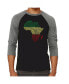 Фото #1 товара Countries in Africa Men's Raglan Word Art T-shirt